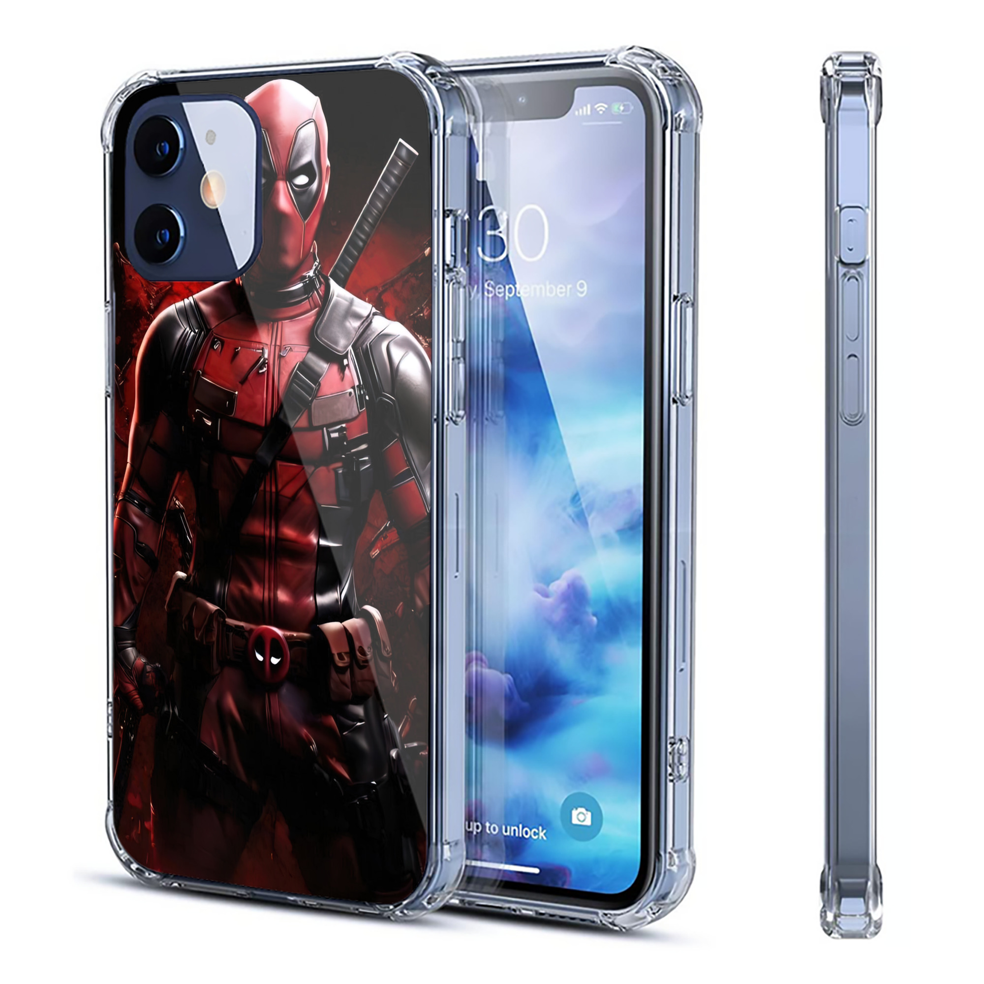 （画像用） Deadpool デッドプール 【iPhone 12シリーズ対応】透明スマホケース（クリアソフトケース）
